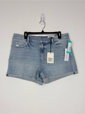 Cosmic Blue Love James High Rise Denim/Jean Distressed Shorts. Size 32. NWT